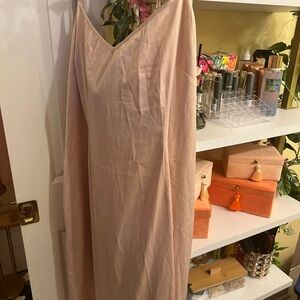 PrettyLittleThing Blush Satin Dress